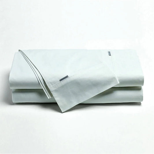 Bianca Heston Cotton Percale Sheet Set White King Single - Mekamart Australia