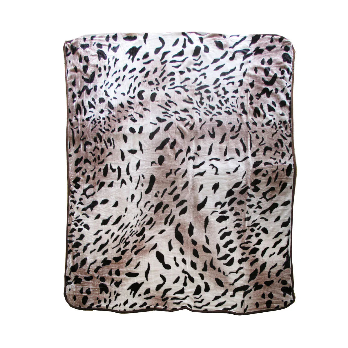 375gsm 1 Ply Animal Print Faux Mink Blanket Queen 200x240 cm Jaguar - Mekamart Australia