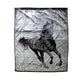 675gsm 2 Ply 3D Print Faux Mink Blanket Queen 200x240 cm Galloping Horse - Mekamart Australia