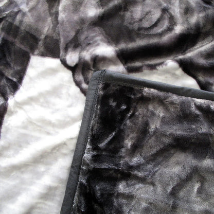 675gsm 2 Ply 3D Print Faux Mink Blanket Queen 200x240 cm Galloping Horse - Mekamart Australia