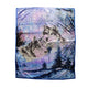 675gsm 2 Ply 3D Print Faux Mink Blanket Queen 200x240 cm Winter Wolf - Mekamart Australia