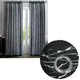 Pair of Sheer Eyelet Curtains Black with Silver Foils 137 x 213 cm - Mekamart Australia