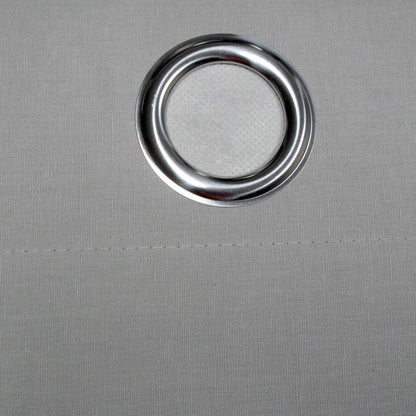 Designers Choice Pair of Linen Cotton Coated Eyelet Curtains Grey 140 x 213cm - Mekamart Australia