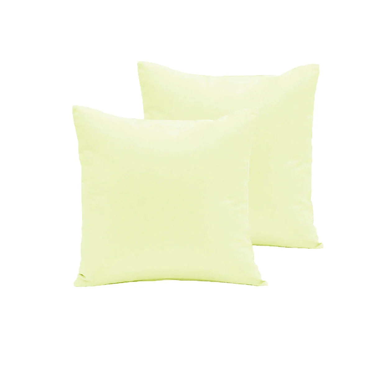 Pair of Polyester Cotton European Pillowcases Ivory - Mekamart Australia