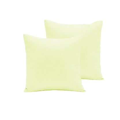 Pair of Polyester Cotton European Pillowcases Ivory - Mekamart Australia