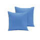 Pair of Polyester Cotton European Pillowcases Mid Blue - Mekamart Australia