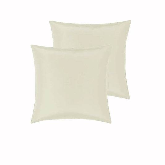 PepperMIll Satin European Pillowcases ( Pair ) IVORY - Mekamart Australia