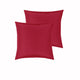 PepperMIll Satin European Pillowcases ( Pair ) RED - Mekamart Australia