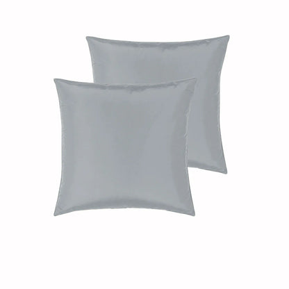 PepperMIll Satin European Pillowcases ( Pair ) SILVER - Mekamart Australia