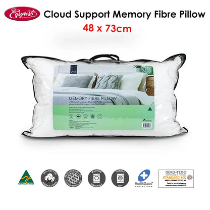 Easyrest Cloud Support Memory Fibre Pillow 48 x 73 cm - Mekamart Australia