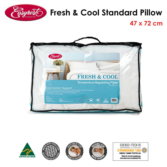 Easyrest Fresh and Cool Standard Pillow 47 x 72 cm - Mekamart Australia