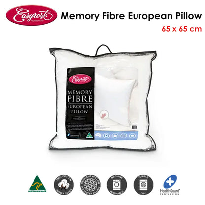 Easyrest Memory Fibre European Pillow 65 x 65 cm - Mekamart Australia