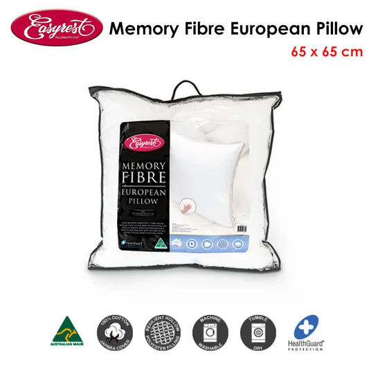 Easyrest Memory Fibre European Pillow 65 x 65 cm - Mekamart Australia