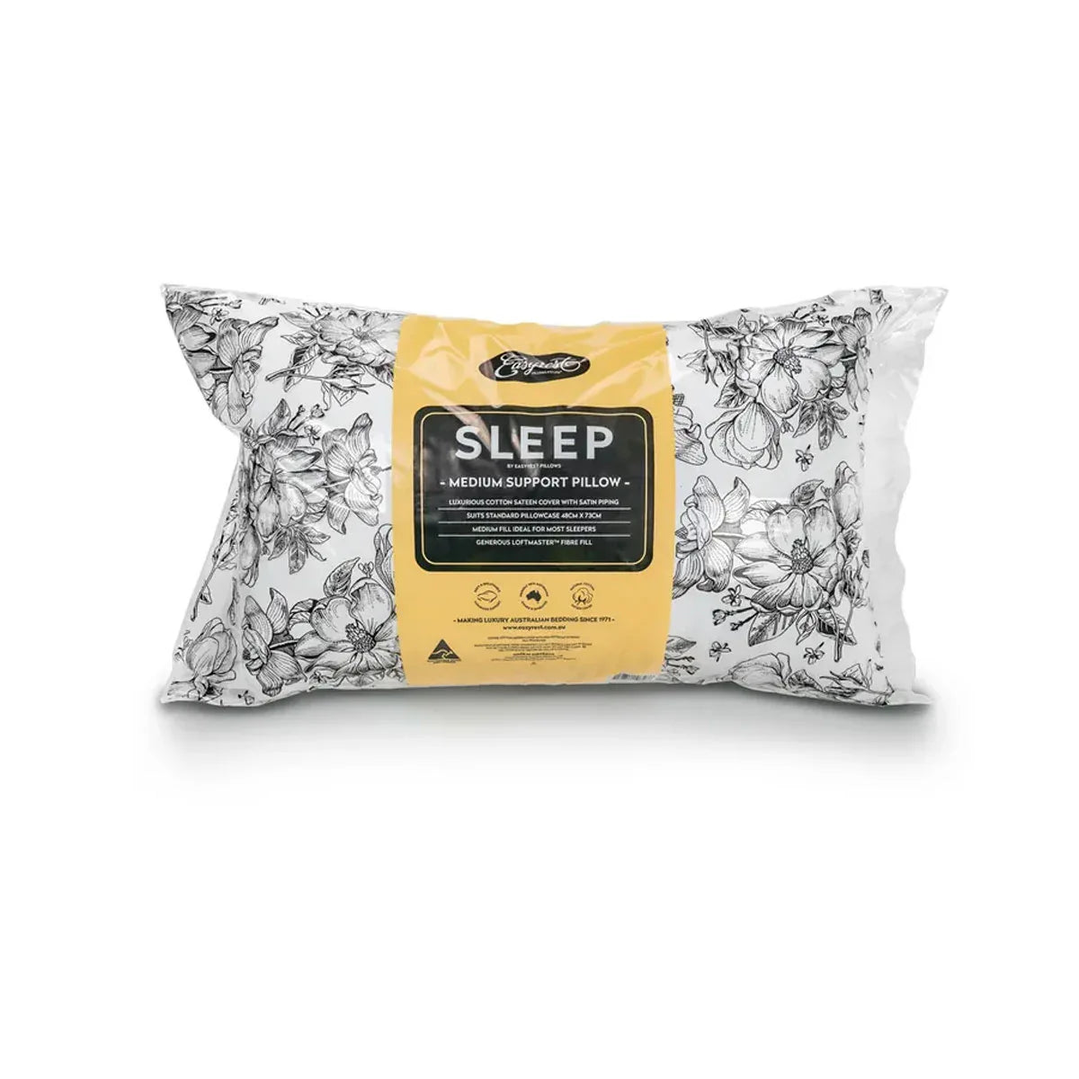 Easyrest Sleep Medium Support Standard Pillow 48 x 73 cm - Mekamart Australia