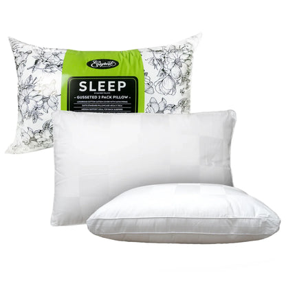 Easyrest Sleep Twin Pack Gusseted Medium Standard Pillows - Mekamart Australia