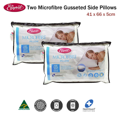 Easyrest Two Microfibre Standard Gusseted Pillows - Mekamart Australia