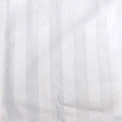 600TC Pair of Wide Self Striped Standard Pillowcases White - Mekamart Australia