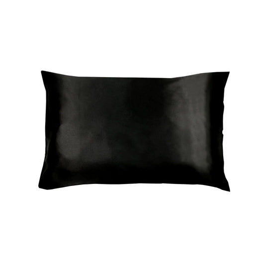 Invitation Satin Standard Pillowcase Nior Black - Mekamart Australia