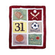 Sports Embroidered Nursery Baby Blanket/Coverlet 91 x 114 cm - Mekamart Australia
