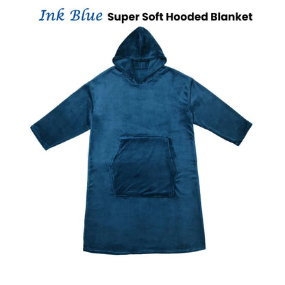 Accessorize Ink Blue Super Soft Hooded Blanket Extra Large - Mekamart Australia