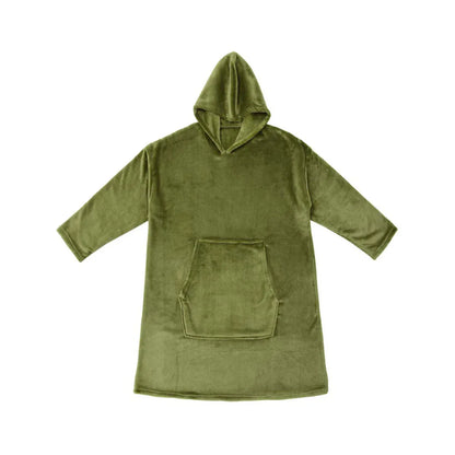 Accessorize Moss Green Super Soft Hooded Blanket Extra Large - Mekamart Australia