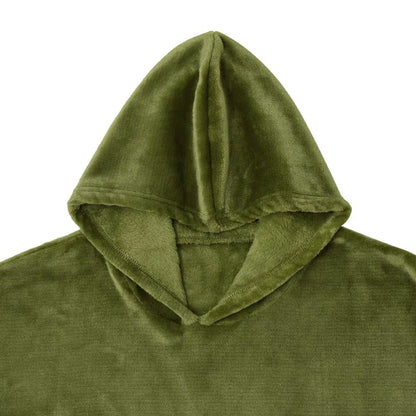 Accessorize Moss Green Super Soft Hooded Blanket Extra Large - Mekamart Australia