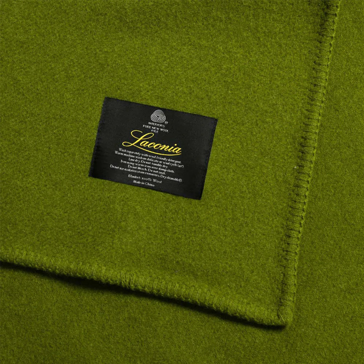 Laconia 400GSM Premium Australian Pure Wool Blanket Moss Green Double - Mekamart Australia