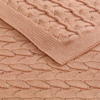 Little Gem Lyla Dusty Pink Cotton Baby Blanket 75 x 100 cm - Mekamart Australia