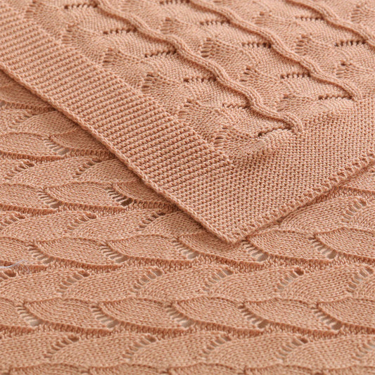Little Gem Lyla Dusty Pink Cotton Baby Blanket 75 x 100 cm - Mekamart Australia