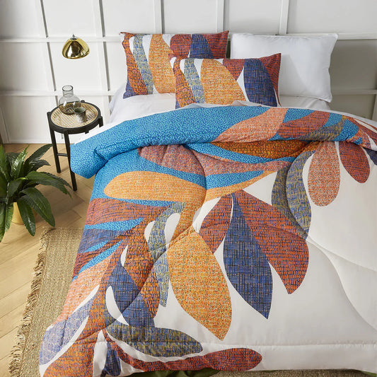 Accessorize Sorrel White Foliage 3 Piece Comforter Set King - Mekamart Australia