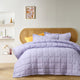 Vintage Design Homewares Lilac French Linen Coverlet Set Queen - Mekamart Australia
