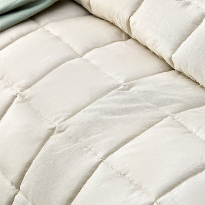 Vintage Design Homewares Natural French Linen Coverlet Set King - Mekamart Australia