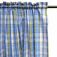 Home Innovations Pair of Polyester Cotton Rod Pocket Blue Checkered Curtains - Mekamart Australia