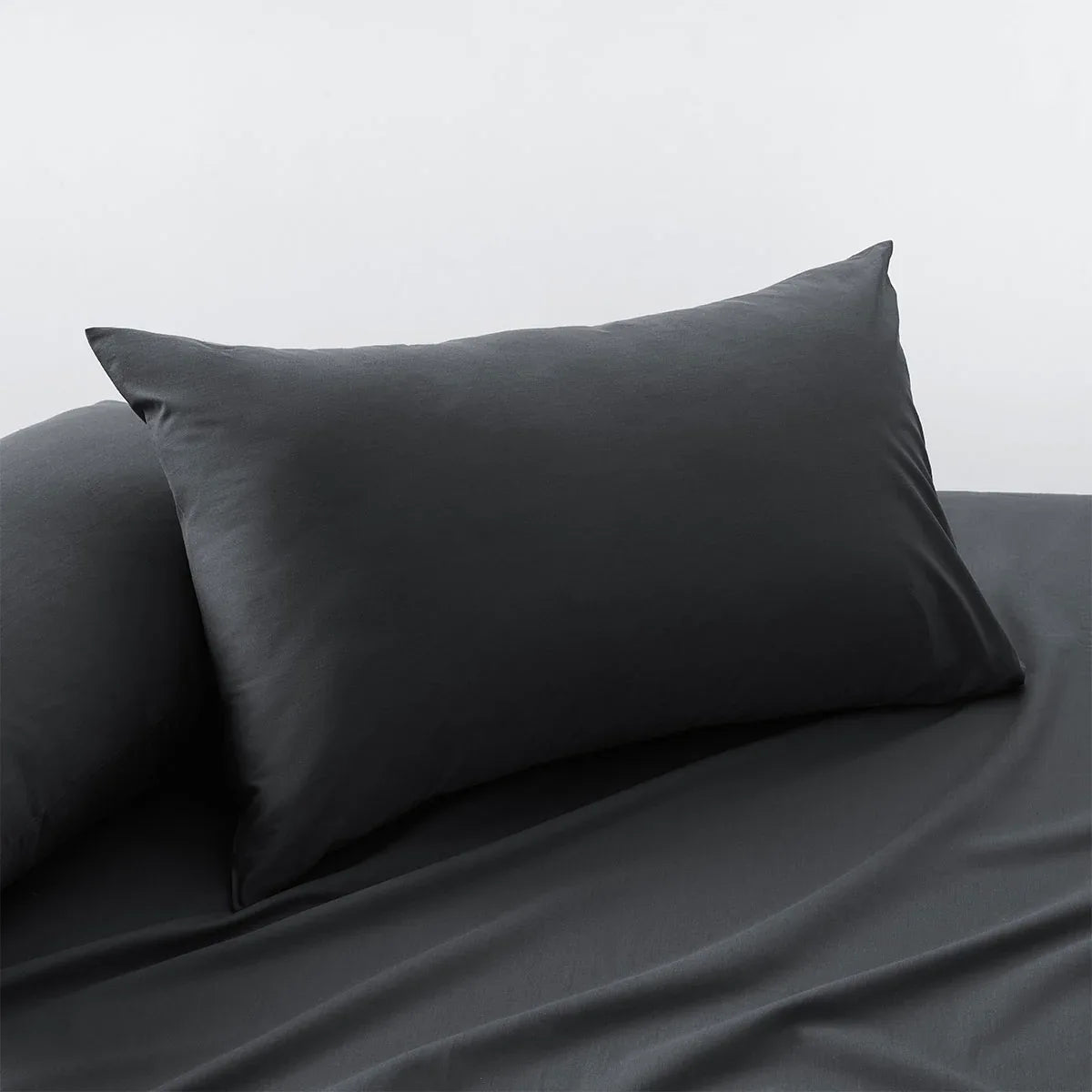 Accessorize Charcoal 400TC Bamboo Cotton Pair of Standard Pillowcases 48 x 73 + 15cm - Mekamart Australia