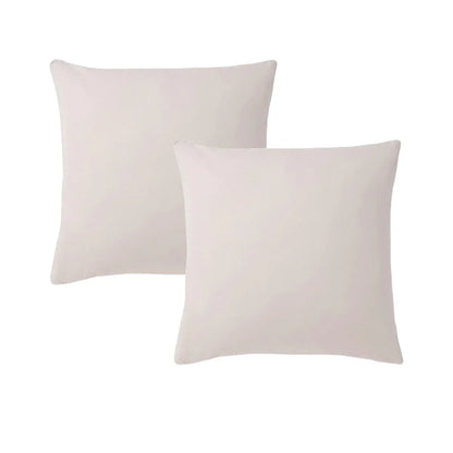 Accessorize Pair of White/Natural Piped Hotel Deluxe Cotton European Pillowcases - Mekamart Australia