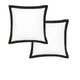 Accessorize Pair of White/Black Tailored Hotel Deluxe Cotton European Pillowcases - Mekamart Australia