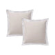 Accessorize Pair of White/Natural Tailored Hotel Deluxe Cotton European Pillowcases - Mekamart Australia