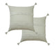 Accessorize Pair of Indra Cotton Tassel European Pillowcases - Grey - Mekamart Australia