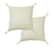 Accessorize Pair of Indra Cotton Tassel European Pillowcases - Off White - Mekamart Australia