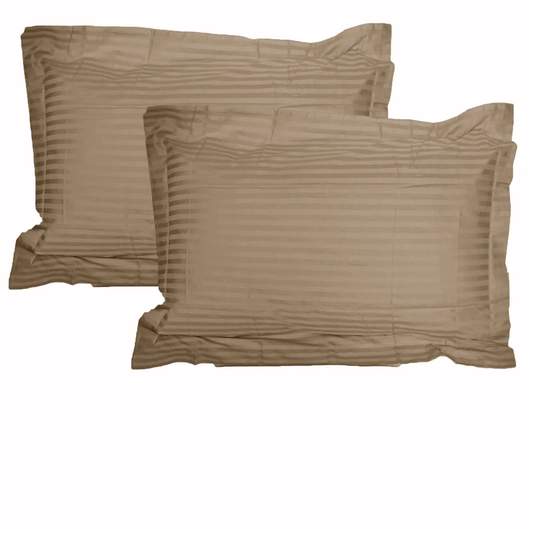 Accessorize 325TC Pair of Stripe Jumbo / Queen Pillowcases Mocha - Mekamart Australia