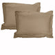 Accessorize 325TC Pair of Stripe Jumbo / Queen Pillowcases Mocha - Mekamart Australia