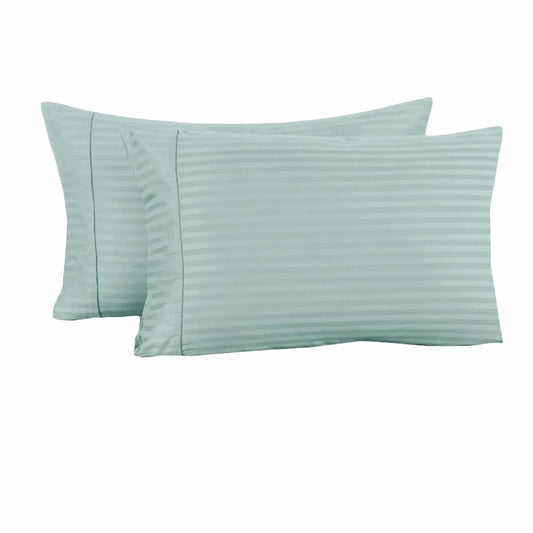 Accessorize 325TC Pair of Cuffed Standard Pillowcases Blue - Mekamart Australia
