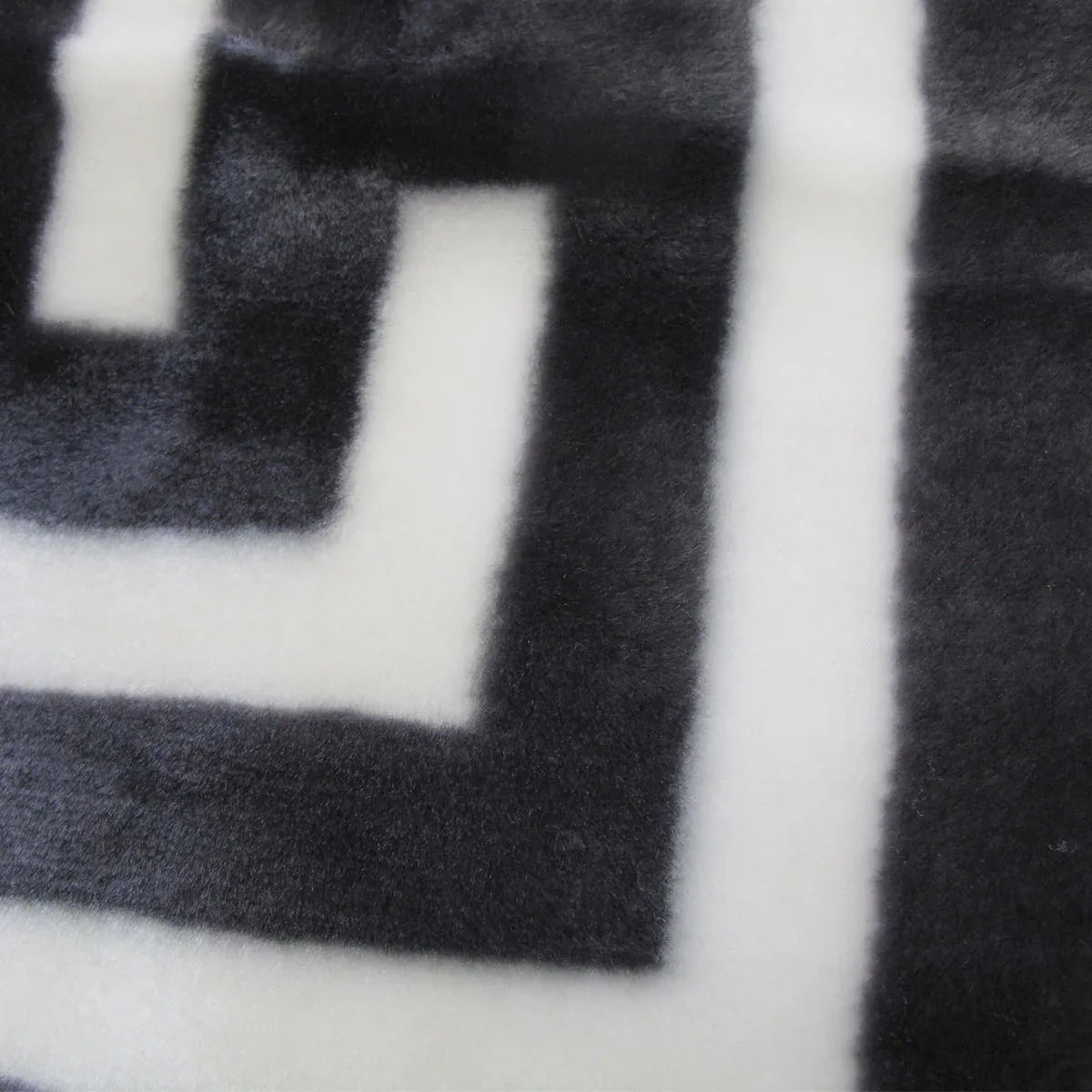 Bloomington 800GSM Greek Key Charcoal Winter Premium Quality 1 Ply Mink Blanket Queen - Mekamart Australia