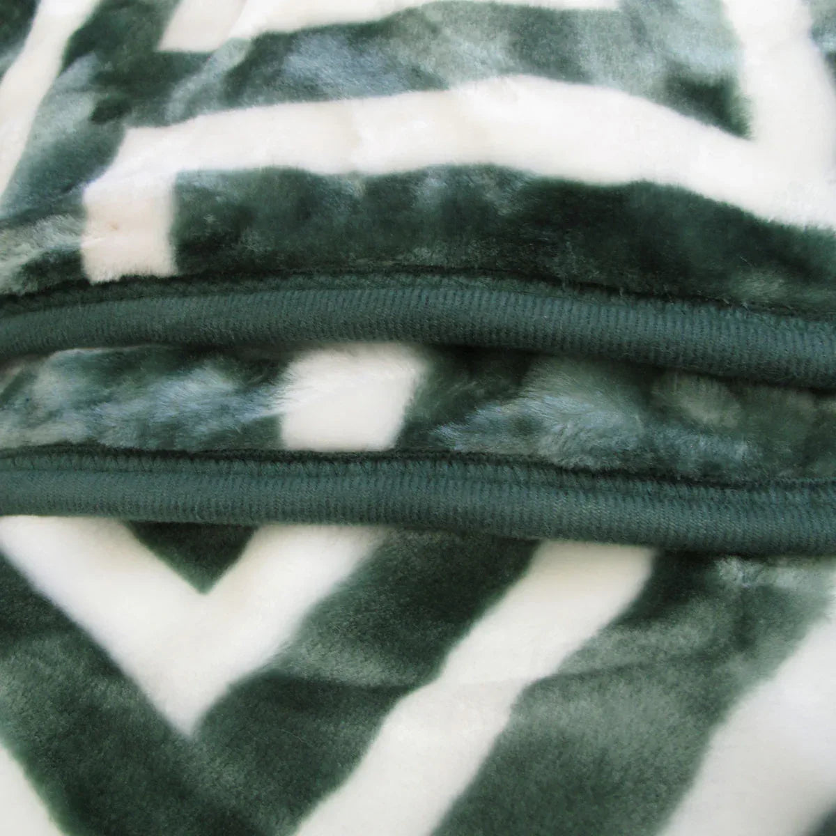Bloomington 800GSM Greek Key Green Winter Premium Quality 1 Ply Mink Blanket Double - Mekamart Australia