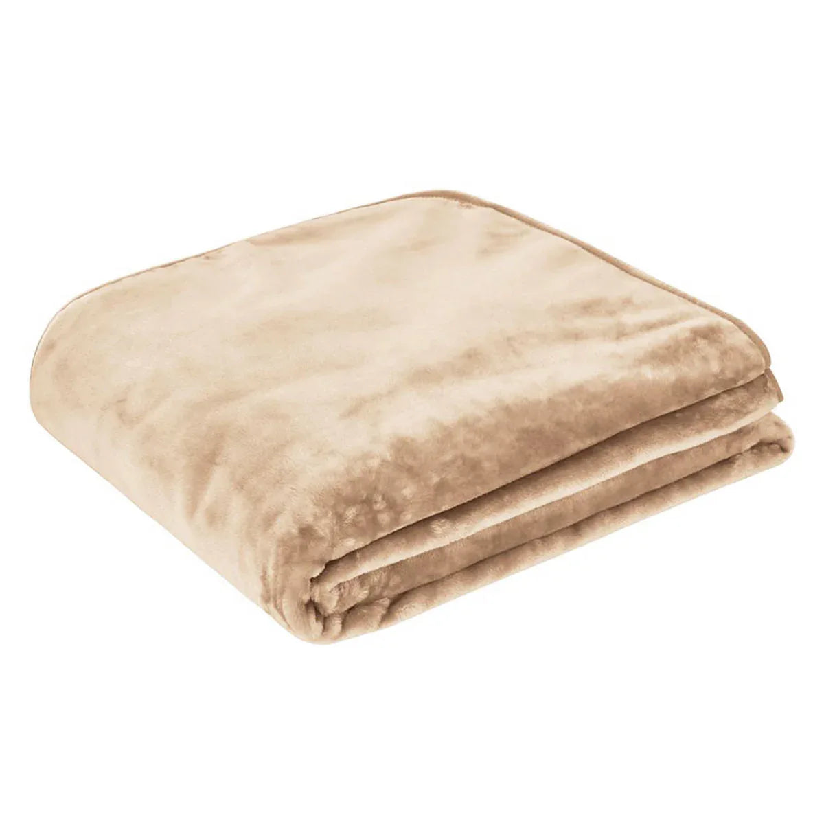 J.Elliot Home 450gsm Solid Faux Mink Blanket Natural - Mekamart Australia