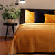 J.Elliot Home Adela Mustard Velvet Quilted Coverlet Set Queen/King - Mekamart Australia