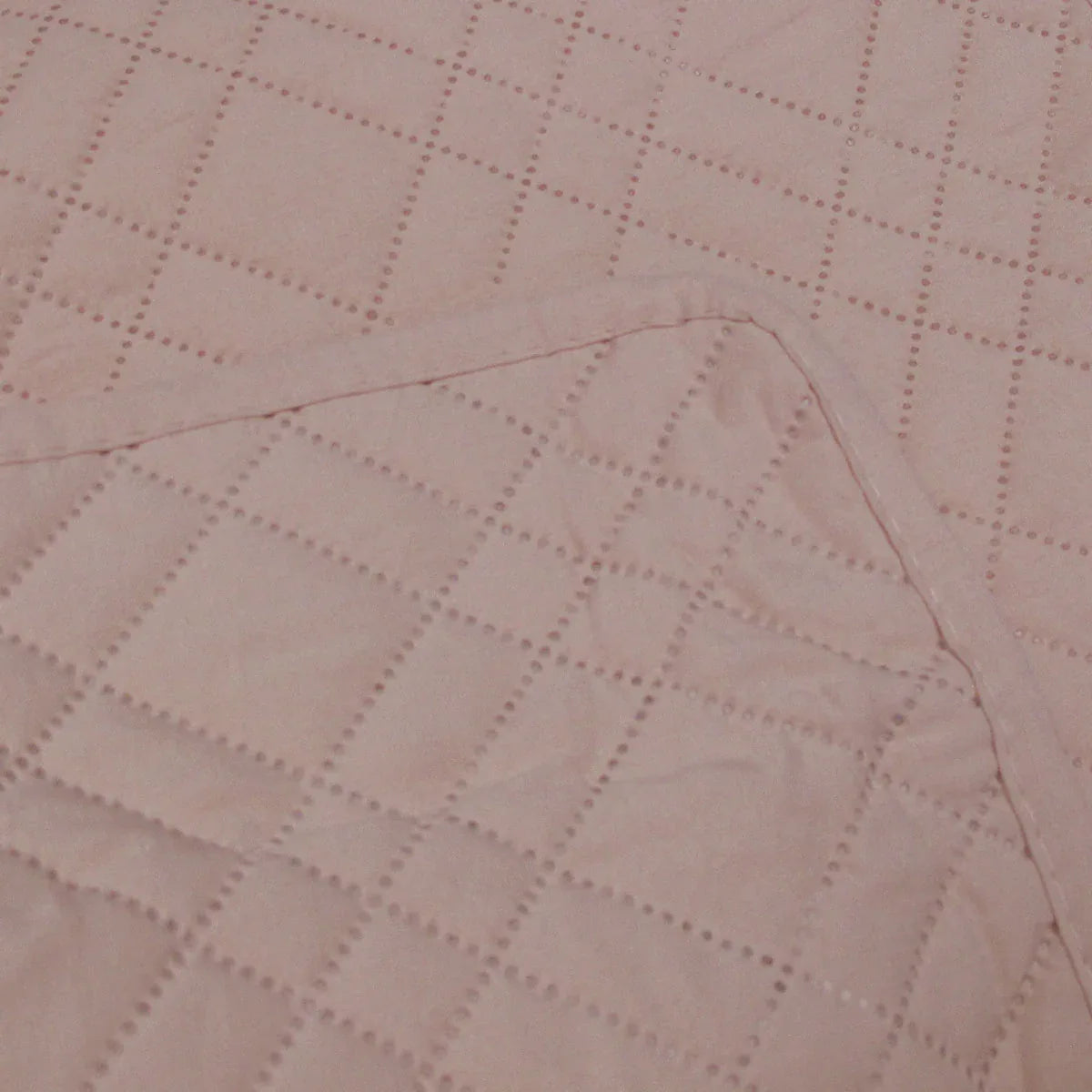 Jane Barrington Morris Blush Ultrasonic Embossed Lightly Quilted Reversible Coverlet Set Queen - Mekamart Australia