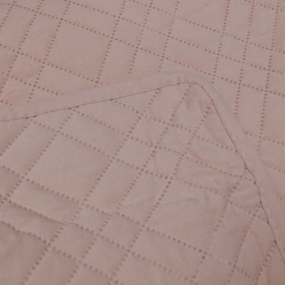 Jane Barrington Morris Blush Ultrasonic Embossed Lightly Quilted Reversible Coverlet Set Queen - Mekamart Australia