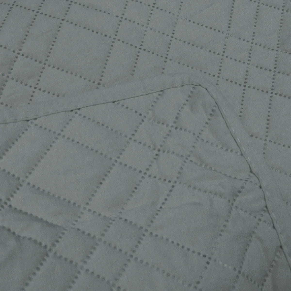Jane Barrington Morris Dark Grey Ultrasonic Embossed Lightly Quilted Reversible Coverlet Set King - Mekamart Australia