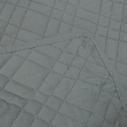 Jane Barrington Morris Dark Grey Ultrasonic Embossed Lightly Quilted Reversible Coverlet Set King - Mekamart Australia